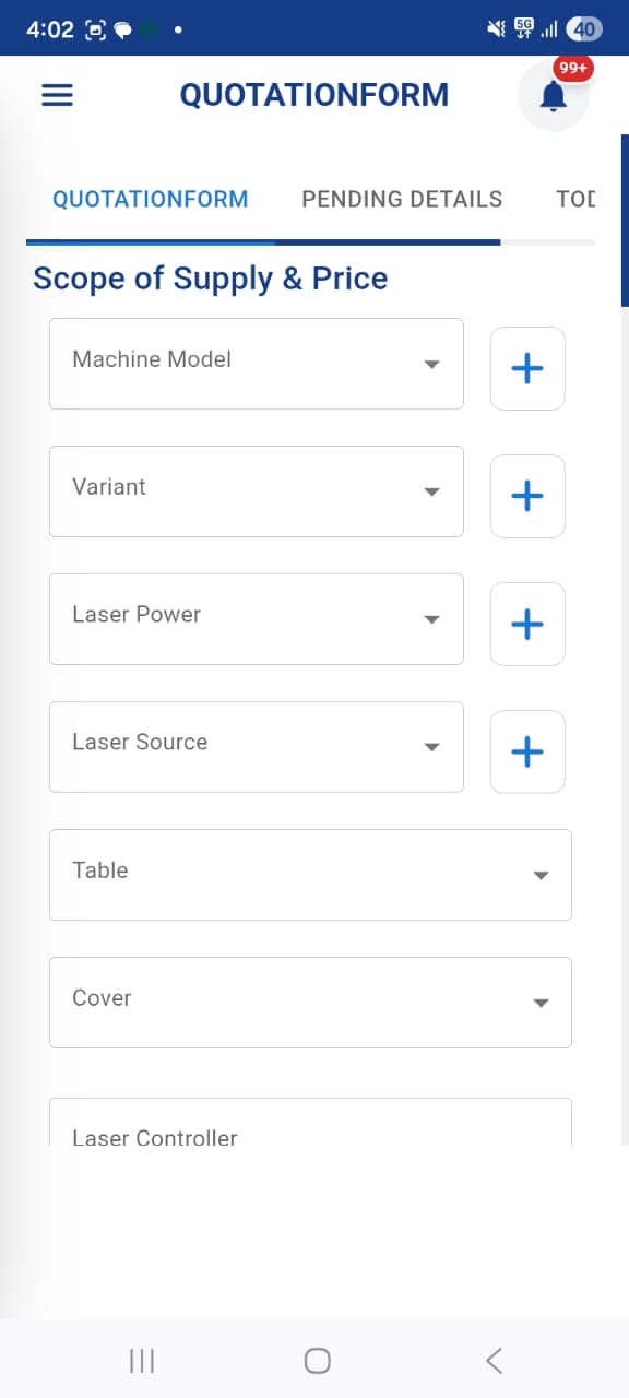 Gmak Mobile screen 1